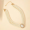 Temperament Multilayer Pearl Rhinestone Necklace