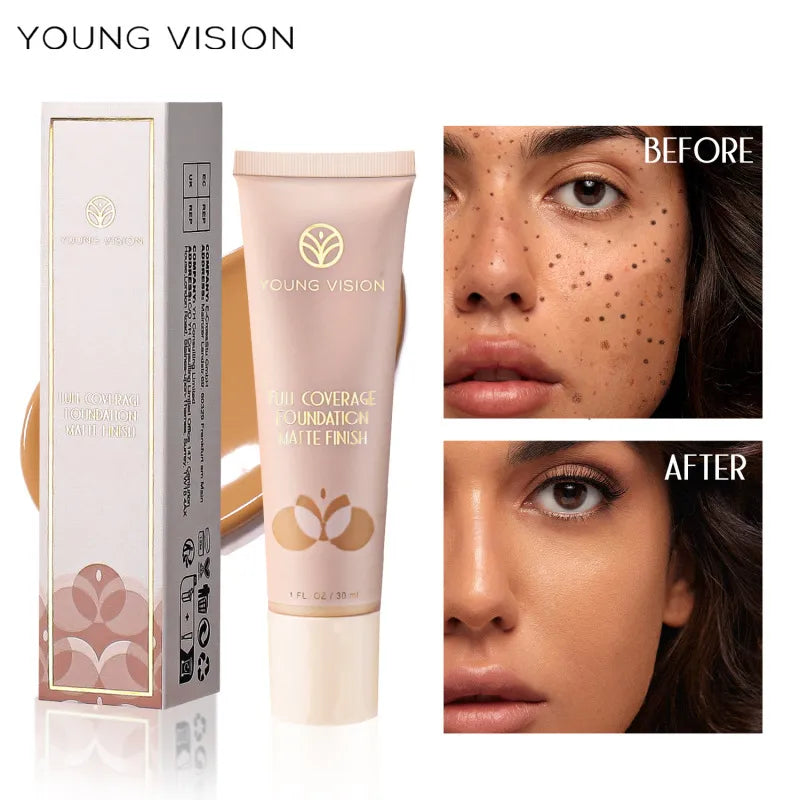 3 Pcs Young Vision Women'S Concealer Spot Acne Print Wheat Color Repair Foundation Cream