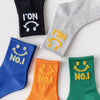 Buy 1 set Get 1, 5 Pair Set Children Kids Baby Fashion Girls Boys Smiling Face Breathable Socks