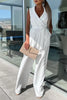 Elegant Women Office Chic Sleeveless Surprisingly Lapel Jumpsuits