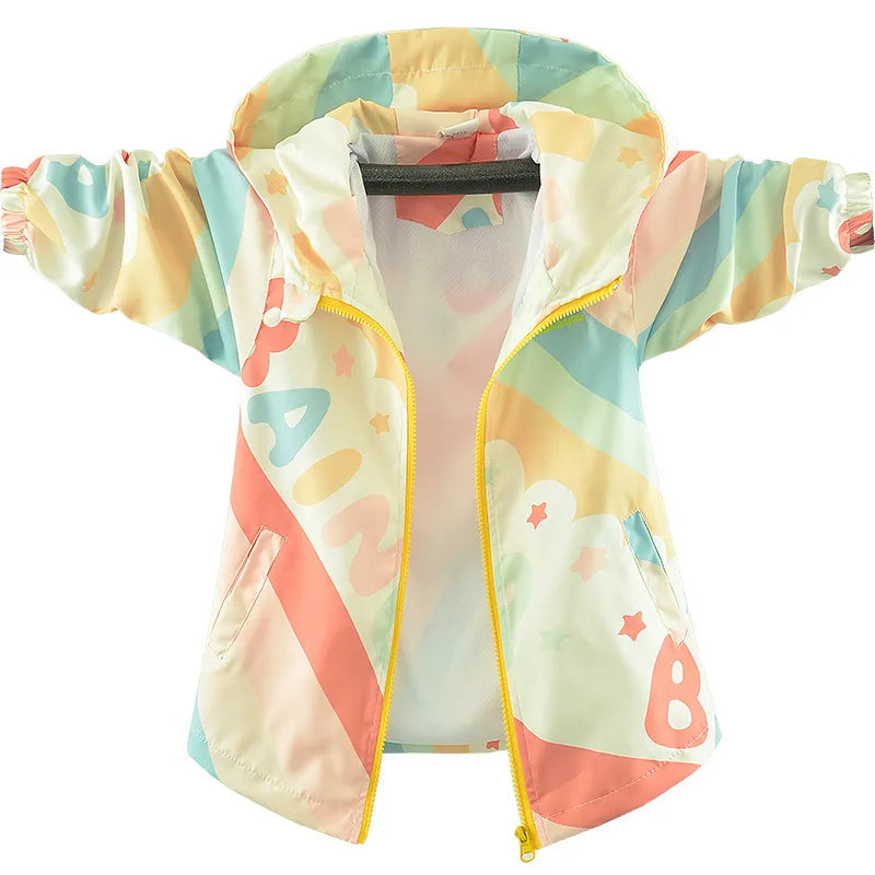 Children Kids Baby Fashion Girls Boys Casual Basics Boys Long Sleeve Cartoon Print Jacket