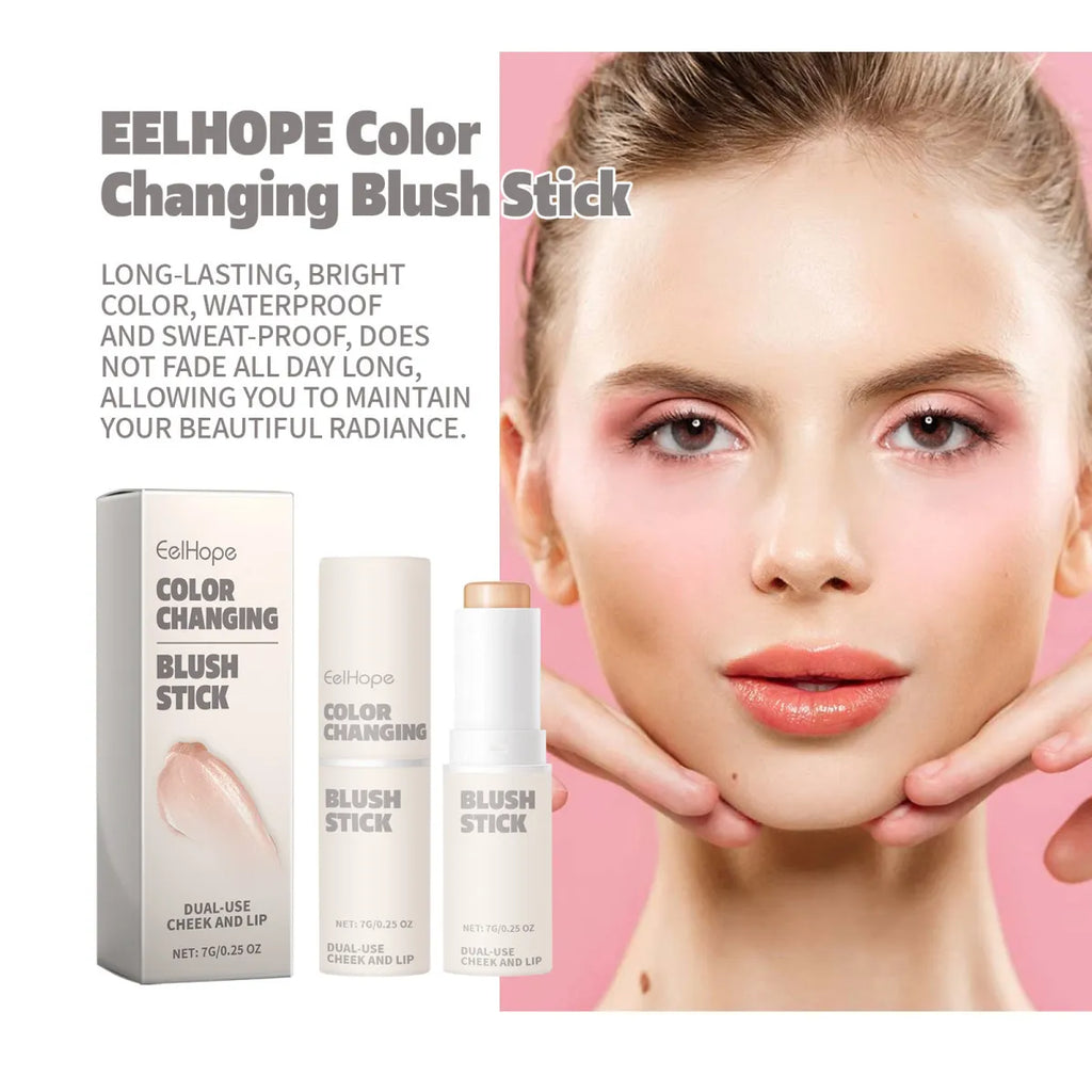 3 PCS, EELHOPE Women Natural Light And Durable Color Changing Blush Stick