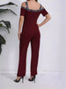 Women Fashion Off-Shoulder Wide-Leg Jumpsuit