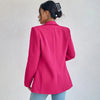 Women Casual Elegant Solid Color Lapel Long-Sleeved Office Chic Blazer