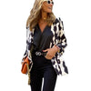 Autumn Women Geometry Printed Long Sleeve Blazer