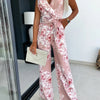 Elegant Women Office Chic Sleeveless Surprisingly Lapel Jumpsuits