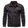 Men Fashion Simple Solid Color Denim Jacket