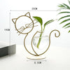 Copy of Simple Home Creative Cat Iron Hydroponic Flower Arrangement Vase 2 pcs Gold Color