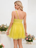 Women's Fashion Mesh Shoulder Backless Party Dress