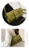 Women Fashionable Casual Bright Green Flap Square PU Shoulder Bag
