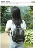 Women Fashionable Simple PU Large Capacity Zipper Backpack