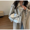 Women Fashion Color PU Flap Large Capacity Shoulder Bag