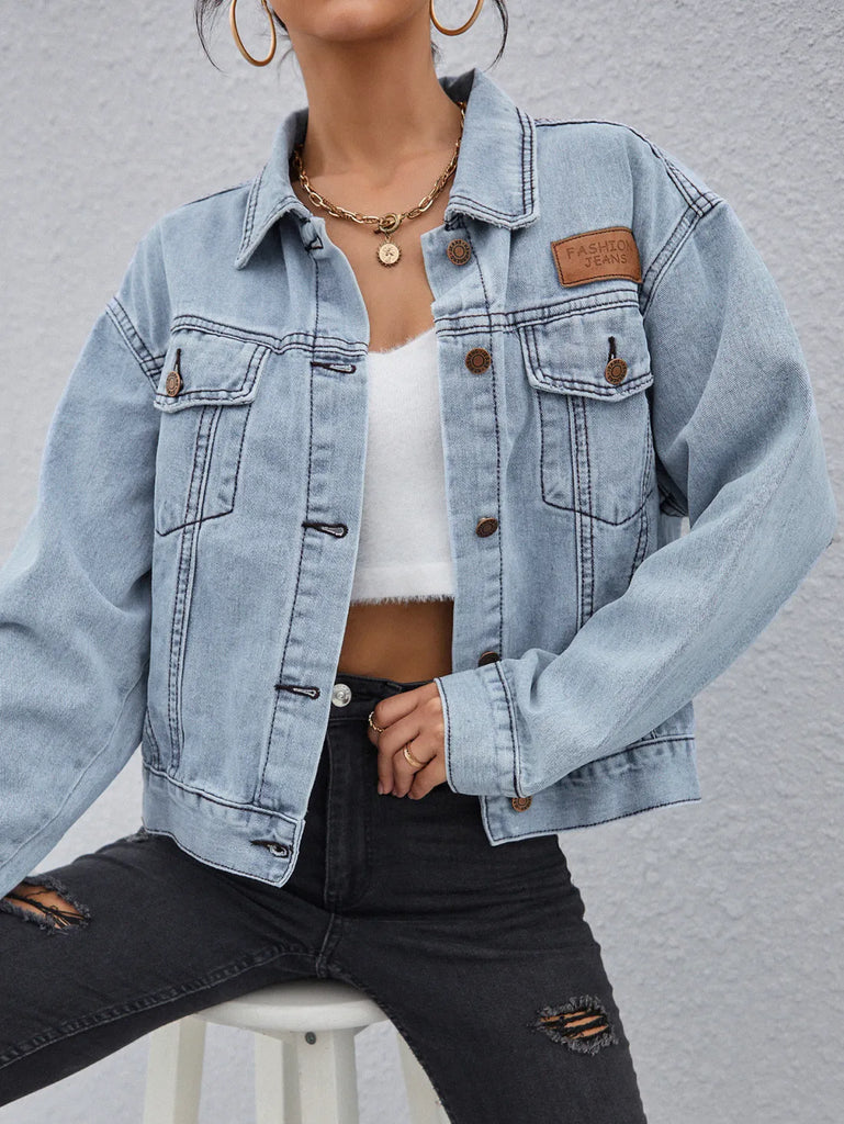 Women Fashion Casual Loose Denim Jacket