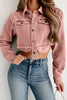 Women Fashion Casual Lapel Short Fringed Denim Coat