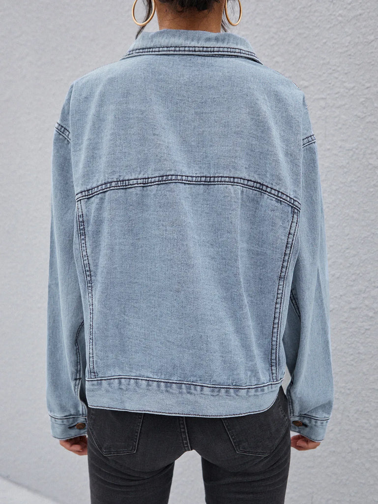 Women Fashion Casual Loose Denim Jacket