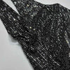 Women Fashion Sexy Deep V Halter Neck Sequin Split Mini Dress