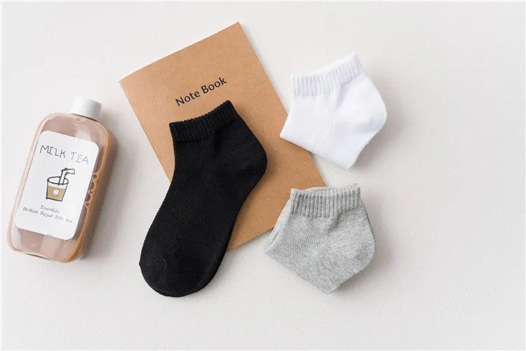 Kids Boys Mesh Thin White Socks