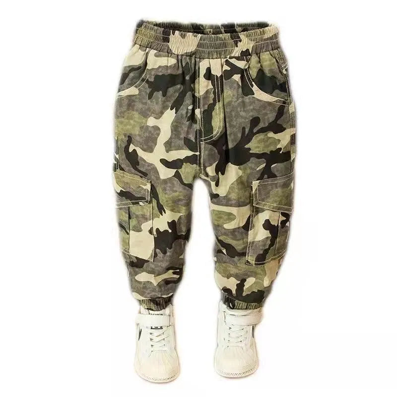 Kids Toddler Big Boys Spring Autumn Fashion Casual Camouflage Cargo Pants