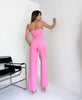 Summer Women Fashion Sexy Sling High Waist Solid Color Jumpsuits