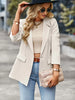 Women Casual Solid Color Slim-Fit Lapel Blazer