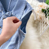 Women Fashion Vintage Buckle Lace-Up Defined Waist Straight Wide Leg Denim Jumpsuit