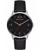 Armani Exchange Cayde Leather Strap Black Dial Quartz AX2739 Men's Watch