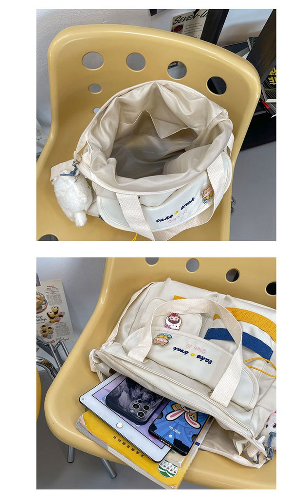 Large Capacity Messenger Bag For Carrying Books