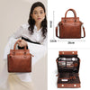 Leather Large Capacity Multi-Pocket Business Laptop Handbags