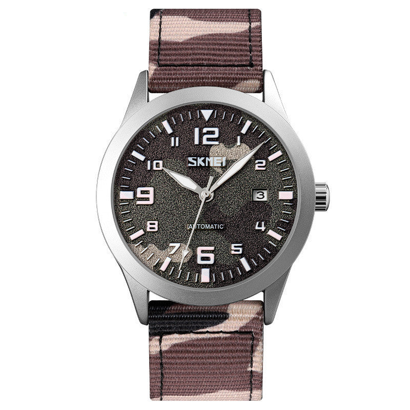 Sport Camo Nylon Strap Automatic Mechanical Watch