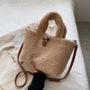 Lamb Velvet Horn Buckle SmallTrend Small Square Bag