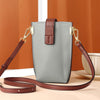 Simple Contrast Color Leather Shoulder Diagonal Bag