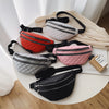 PU Leather Two Tier Waist Bag Shoulder