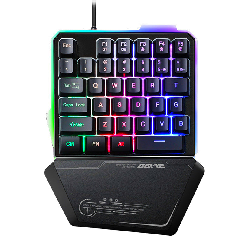 One-handed RGB Mechanical Gaming Keypad