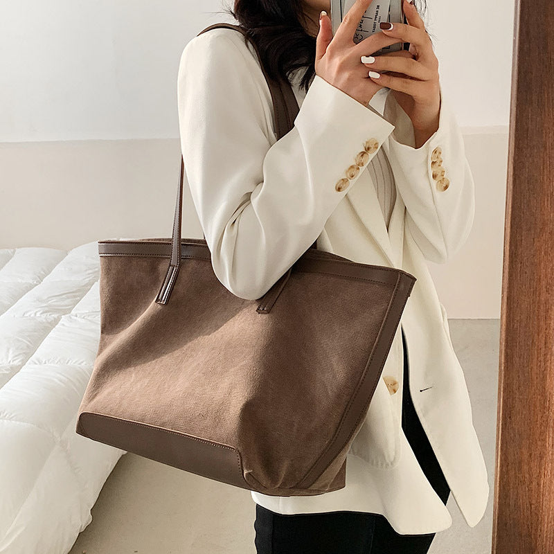 New Trendy Fashion One-shoulder Handbag Big Bag Tote Bag