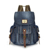 Backpack Retro Denim Backpack Female Drawstring Drawstring Pocket