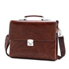 Men's Leather Portable Document Shoulder Computer Bag