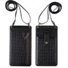 Multi-function Crossbody Bag For Mobile Phone Crocodile Pattern Wallet Card Holder