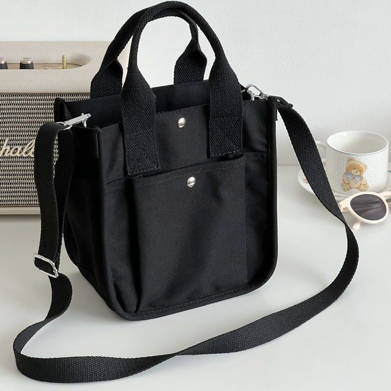 Canvas Crossbody Bag With Large Capacity