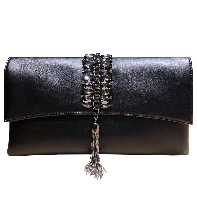 Temperament Versatile Envelope With Drill One Shoulder Slant Bag Small Clutch