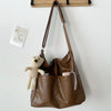 Women's Large Capacity Textured Soft Leather Bucket Bag