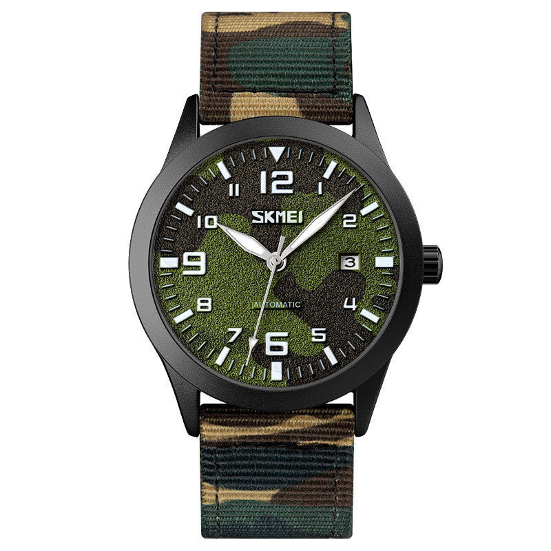 Sport Camo Nylon Strap Automatic Mechanical Watch