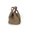 Colorblock Vegetable Basket Leather Bucket Bag