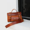 Head Layer Tree Cream Vegetable Tanned Cow Leather Messenger Bag