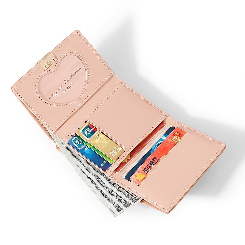 Multi Clip Short Folding Zero Wallet