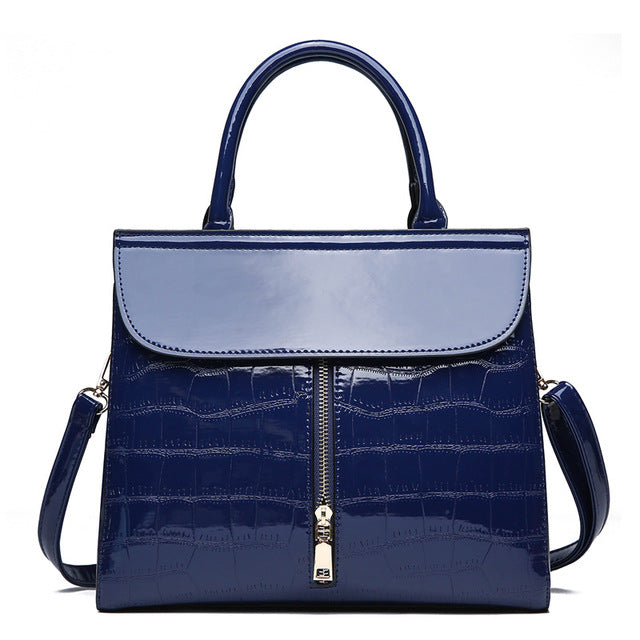 Patent leather handbag