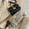 Chain stud shoulder bag