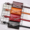 Wild rivet two-layer cowhide leather belt bag