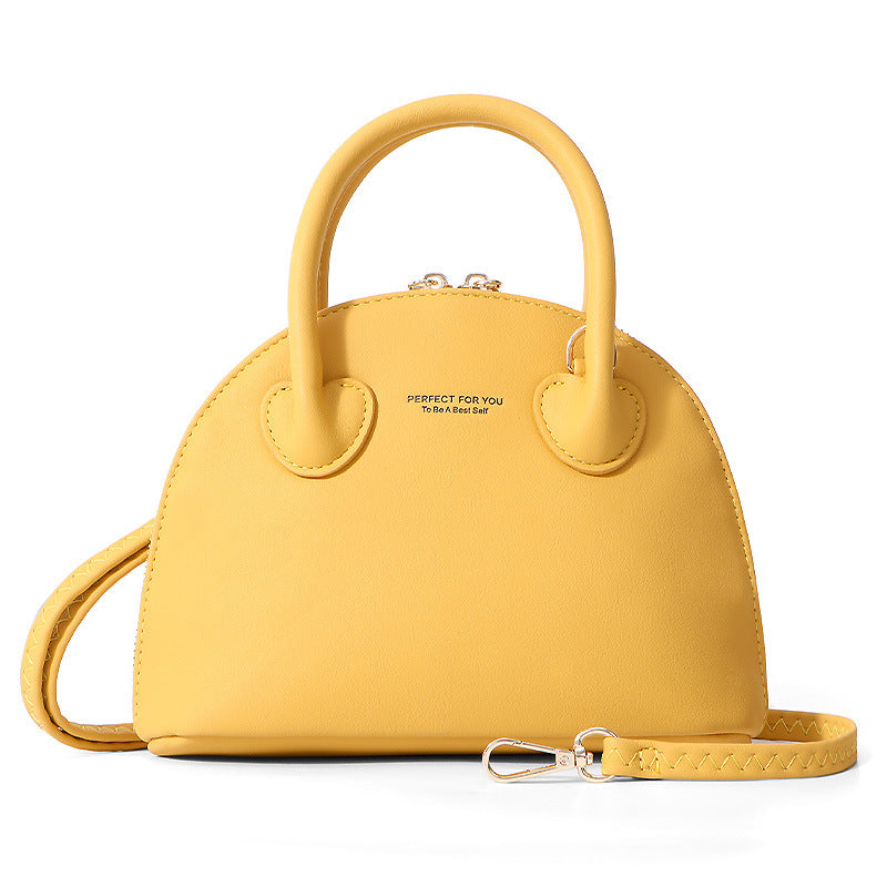 Solid color simple lady shoulder bag