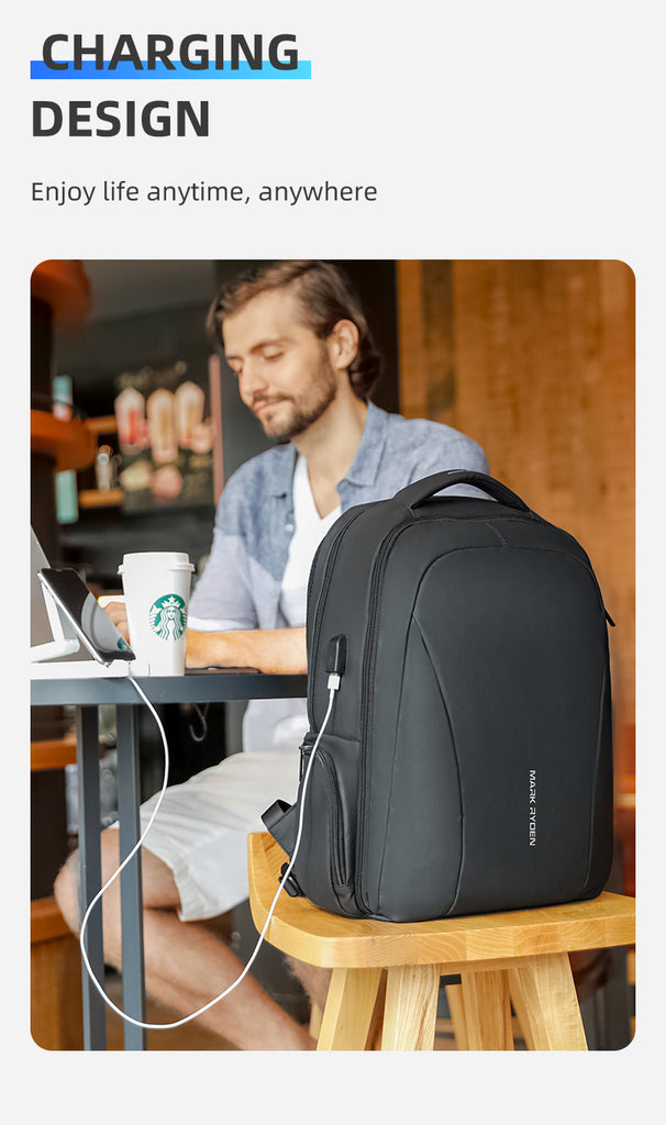 Large capacity anti-theft backpack