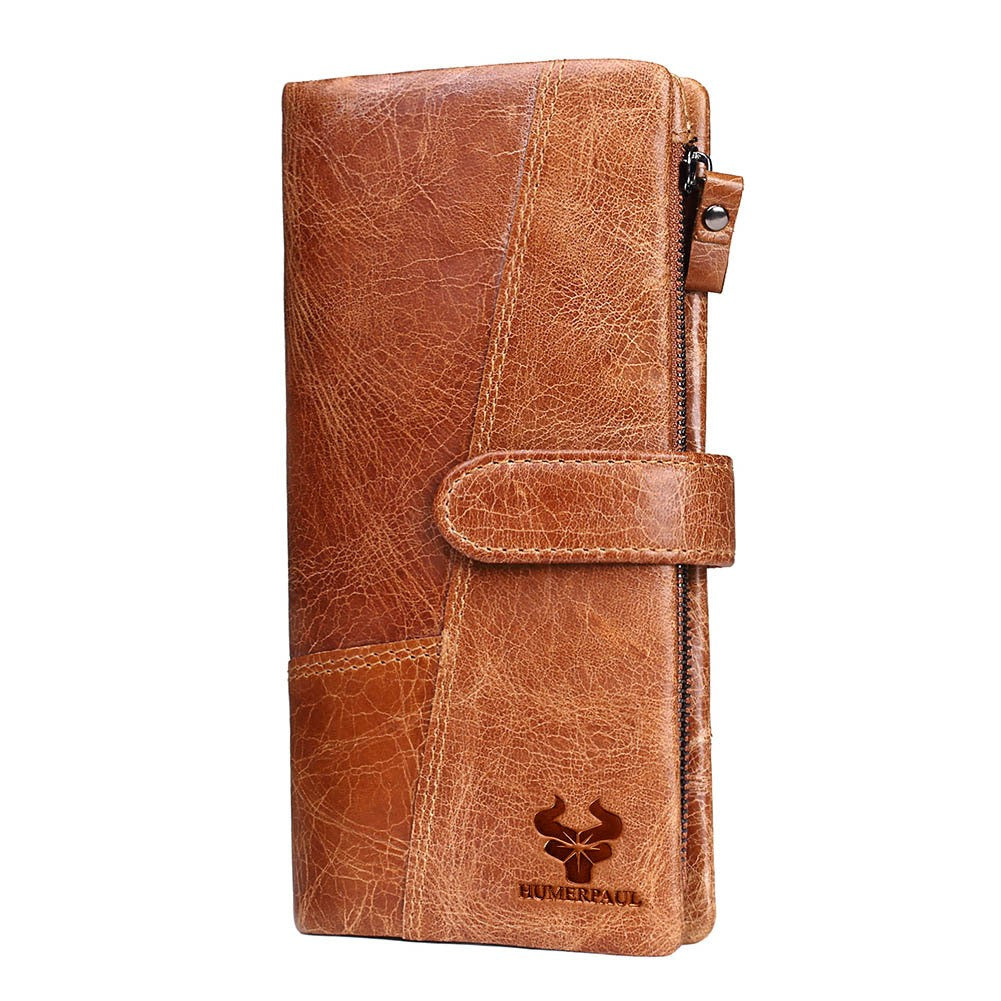 Leather Multi-function Zip Fastener Wallet